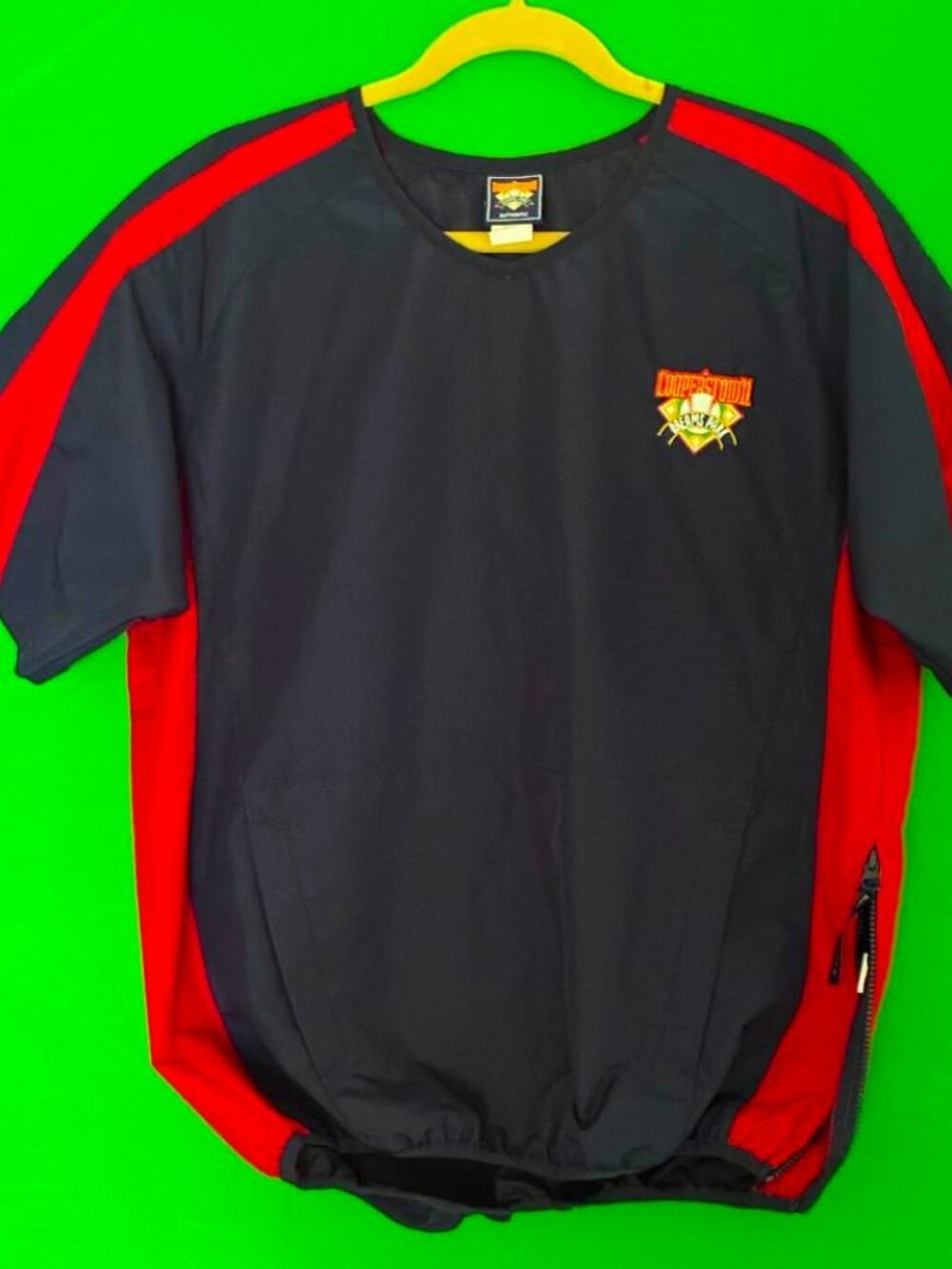 Cooperstown Mens Sm Navy Windbreaker Wind Shirt Dreams Park Baseball V-Neck